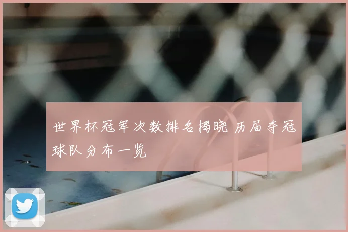 世界杯冠军次数排名揭晓 历届夺冠球队分布一览